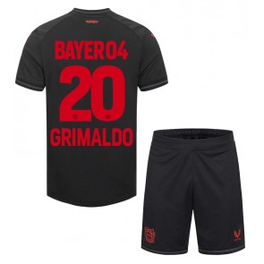 Bayer Leverkusen Alejandro Grimaldo #20 Hemmakläder Barn 2023-24 Kortärmad (+ Korta byxor)